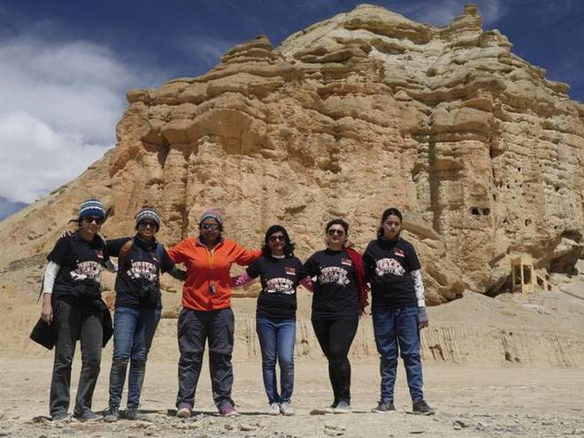 The team comprised four women from Bengaluru and one from Pune. | Photo Credit: Handout E Mail