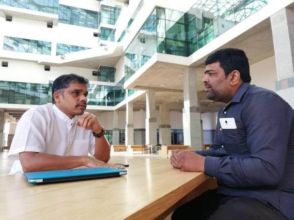 The synthetic metabolite was more stable and more effective in treating and preventing colitis in mice model than the natural metabolite, say Sandeep Chandrashekharappa (right) and Praveen Vemula. 