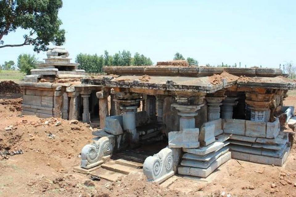 A 14th century temple in Holenarsipur taluk of Hassan district taken up for restoration under the project. | Photo Credit: Special Arrangement