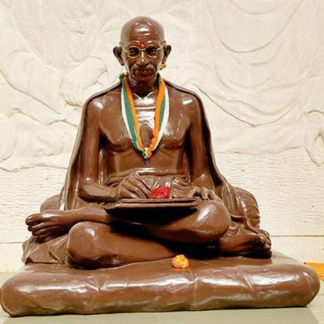 The Mahatma Gandhi statue at the Veera Soudha in Belagavi. 